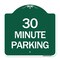 Signmission Designer Series Sign-30 Minute Parking, Green & White Aluminum Sign, 18" x 18", GW-1818-24427 A-DES-GW-1818-24427 - alternate 1